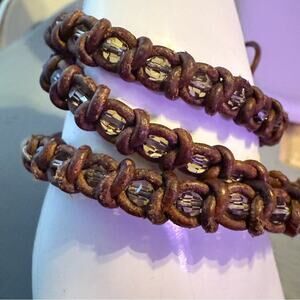Chan Luu Brown Beaded Wrap Bracelet